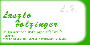 laszlo holzinger business card